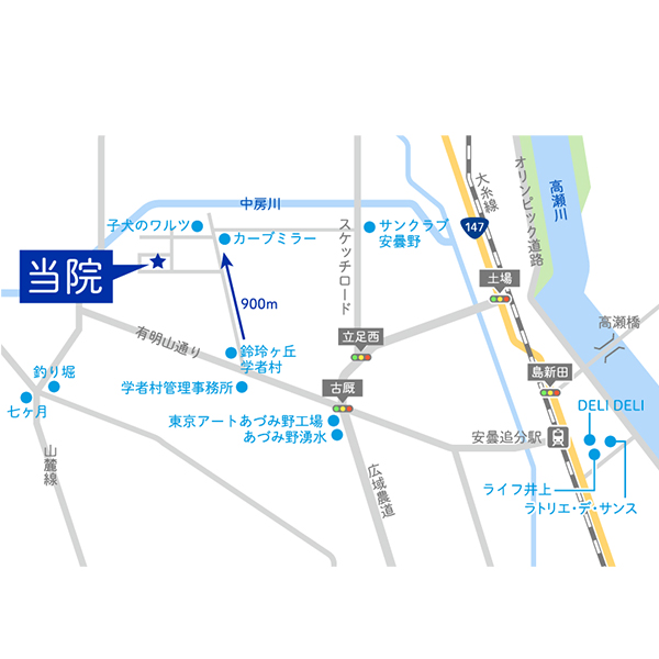 安曇野市穂高有明・とこしえ歯科医院・アクセスマップ